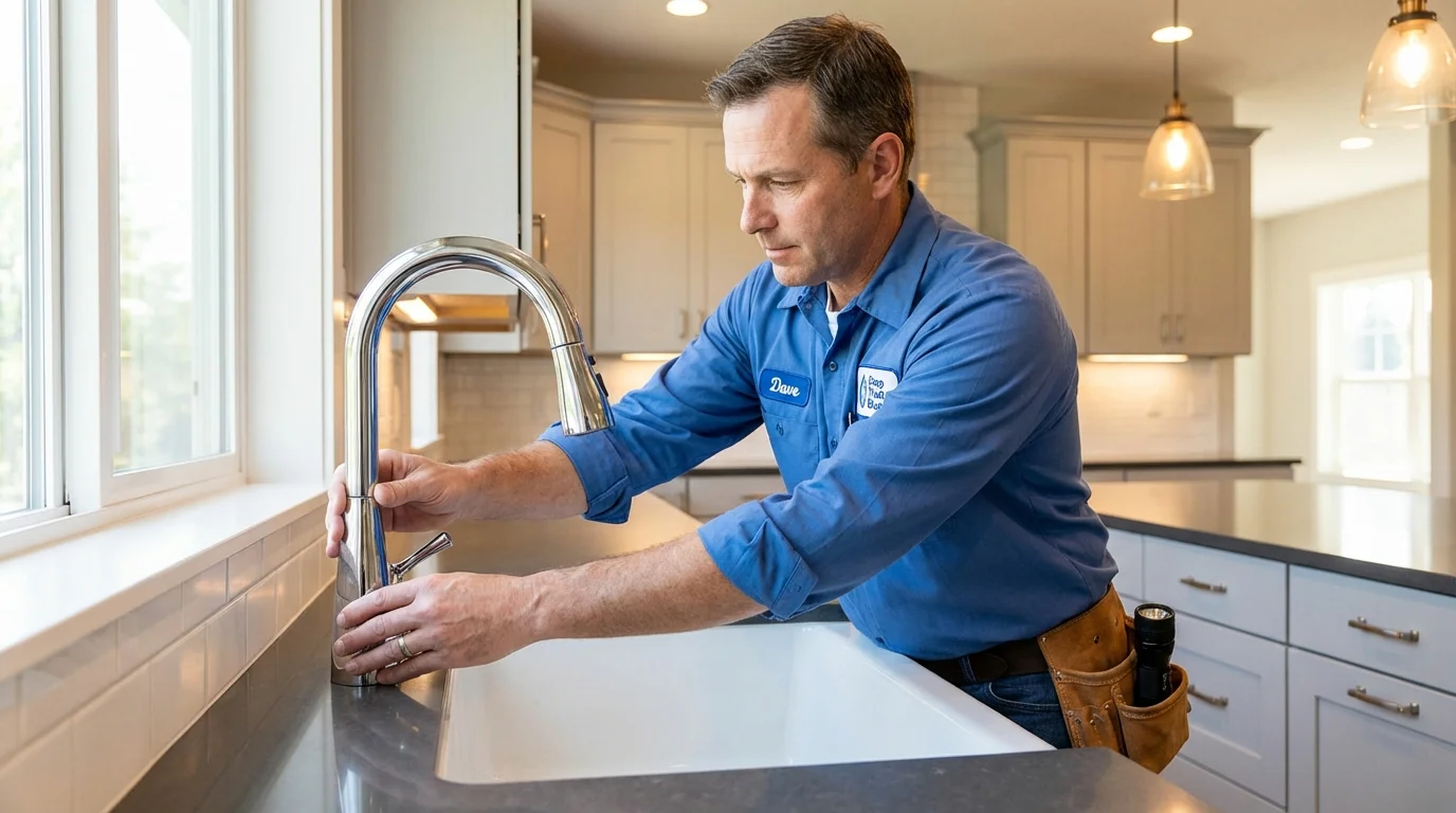 Kitchen faucet installation by Johns Plumbing LLC in Lake Elsinore